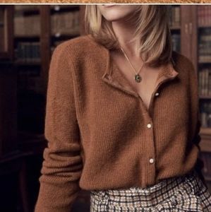 Sezane Brown Crew Neck Sweater